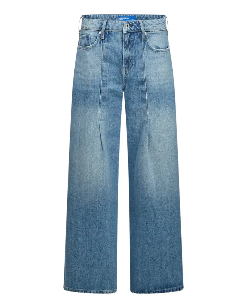Karl Lagerfeld pleated wide-leg jeans - Blau Blau