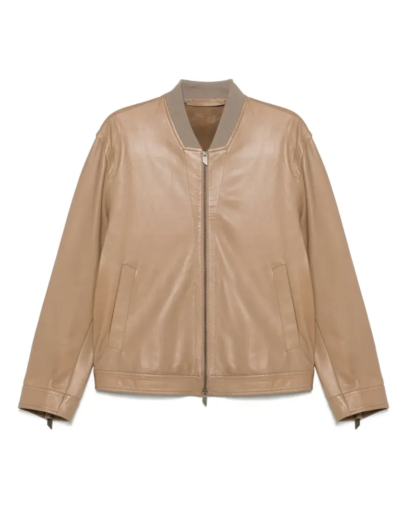 Salvatore Santoro Lederjacke mit Reißverschluss - Nude Nude