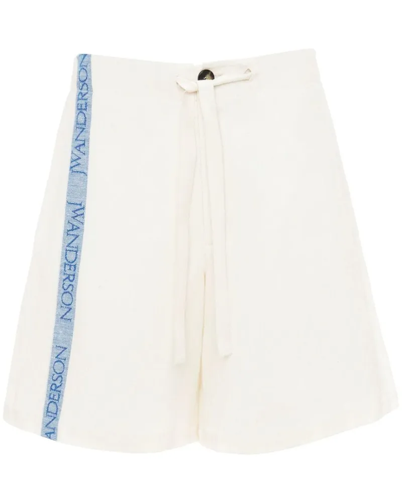 J.W.Anderson Weite Hose mit Logo-Tape - Weiß Weiß