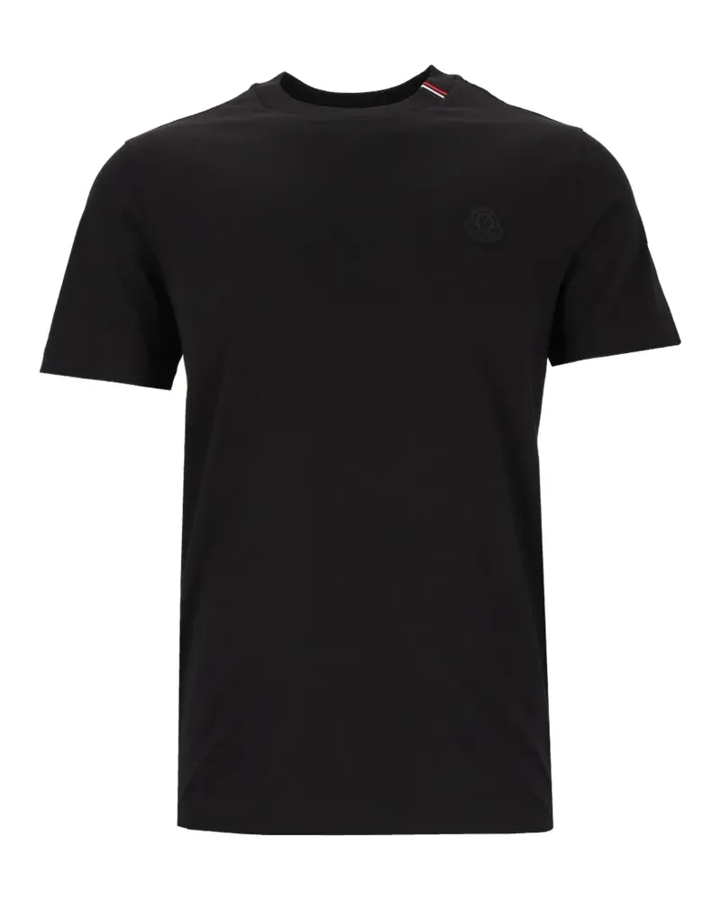 Moncler T-Shirt mit Logo - Schwarz Schwarz