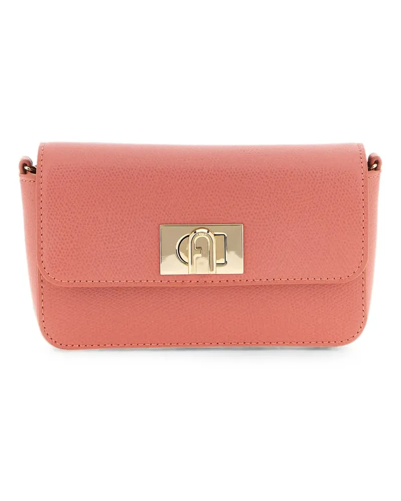 Furla Mini 1927 grain-finish leather crossbody bag - Rosa Rosa