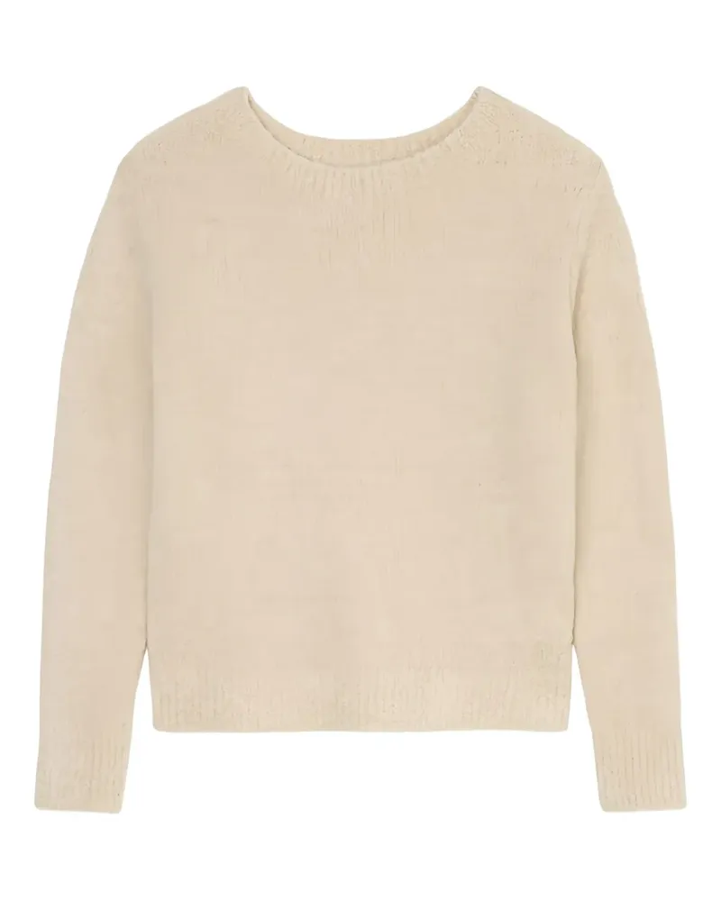Marc O'Polo Strukturierter Pullover mit rundem Ausschnitt - Nude Nude