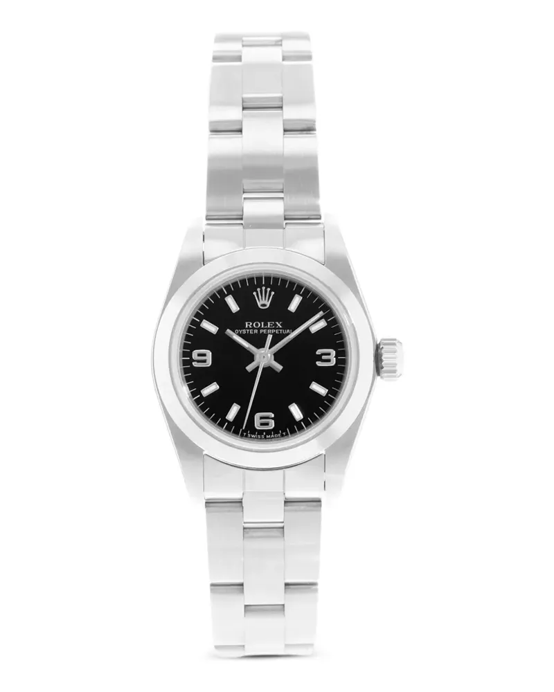 Rolex 1999 Oyster Perpetual 24mm Armbanduhr - Schwarz Schwarz