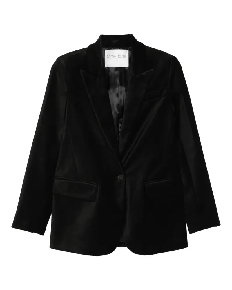 forte_forte single-breasted blazer - Schwarz Schwarz