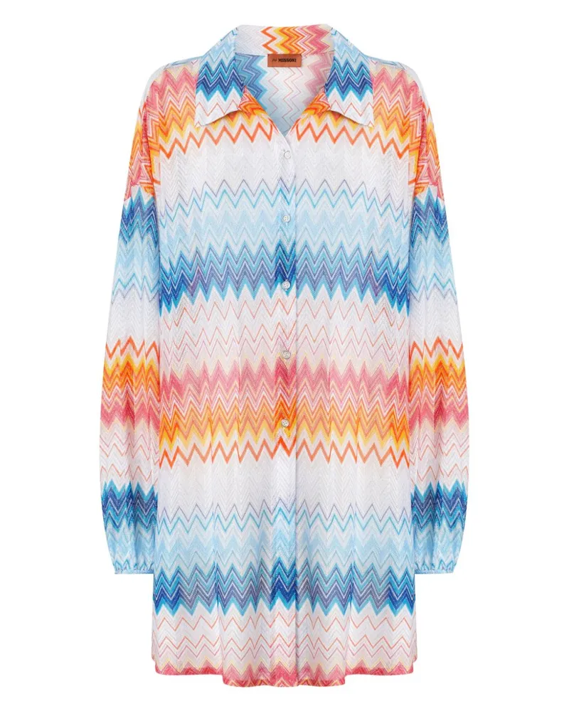 Missoni Strandkleid mit Zickzackmuster - Blau Blau