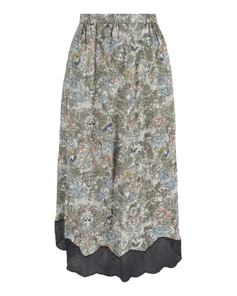 Zadig & Voltaire floral-print lace skirt - Nude Nude