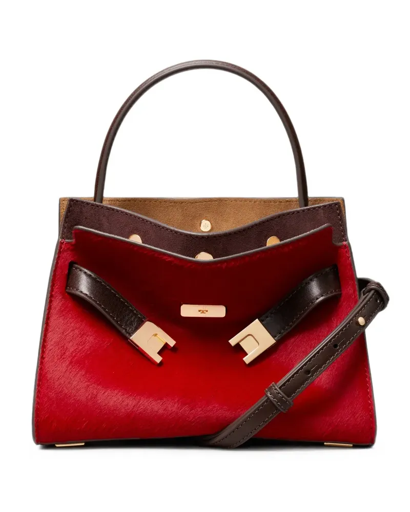 Tory Burch petite Lee Radziwill calf-hair double bag - Rot Rot
