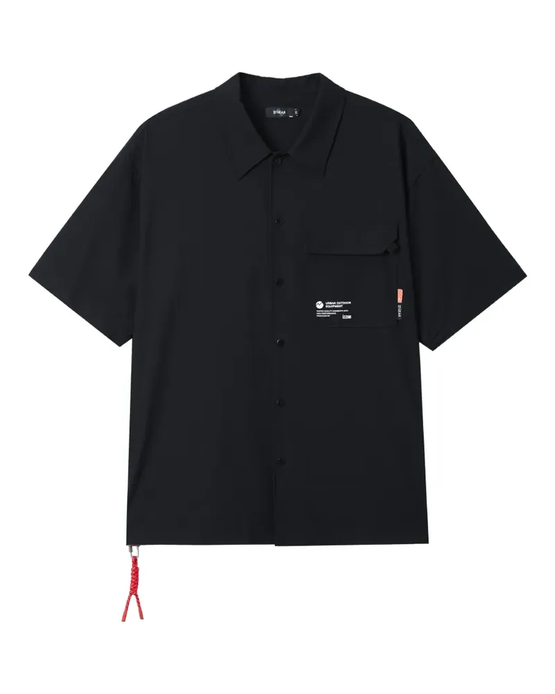 Izzue Poloshirt mit Klappentasche - Schwarz Schwarz