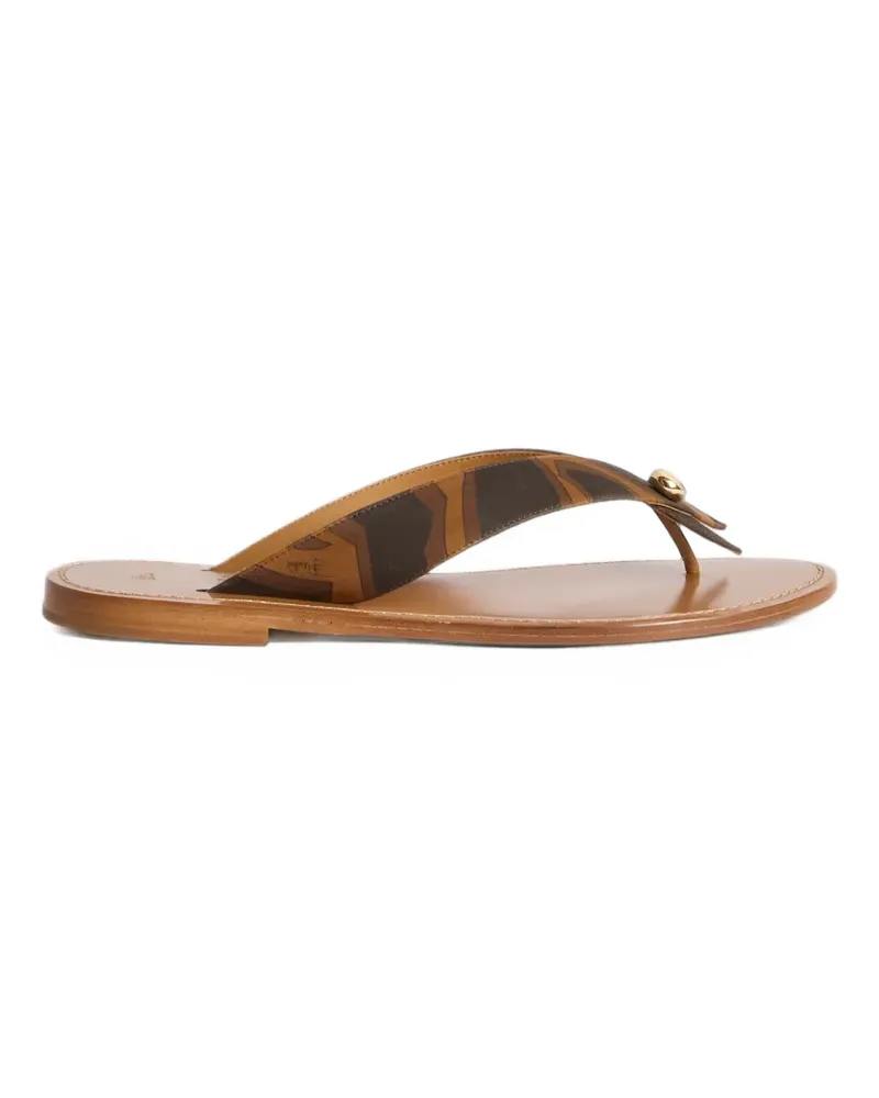 Emilio Pucci Flip-Flops mit Labirinto-Print - Braun Braun