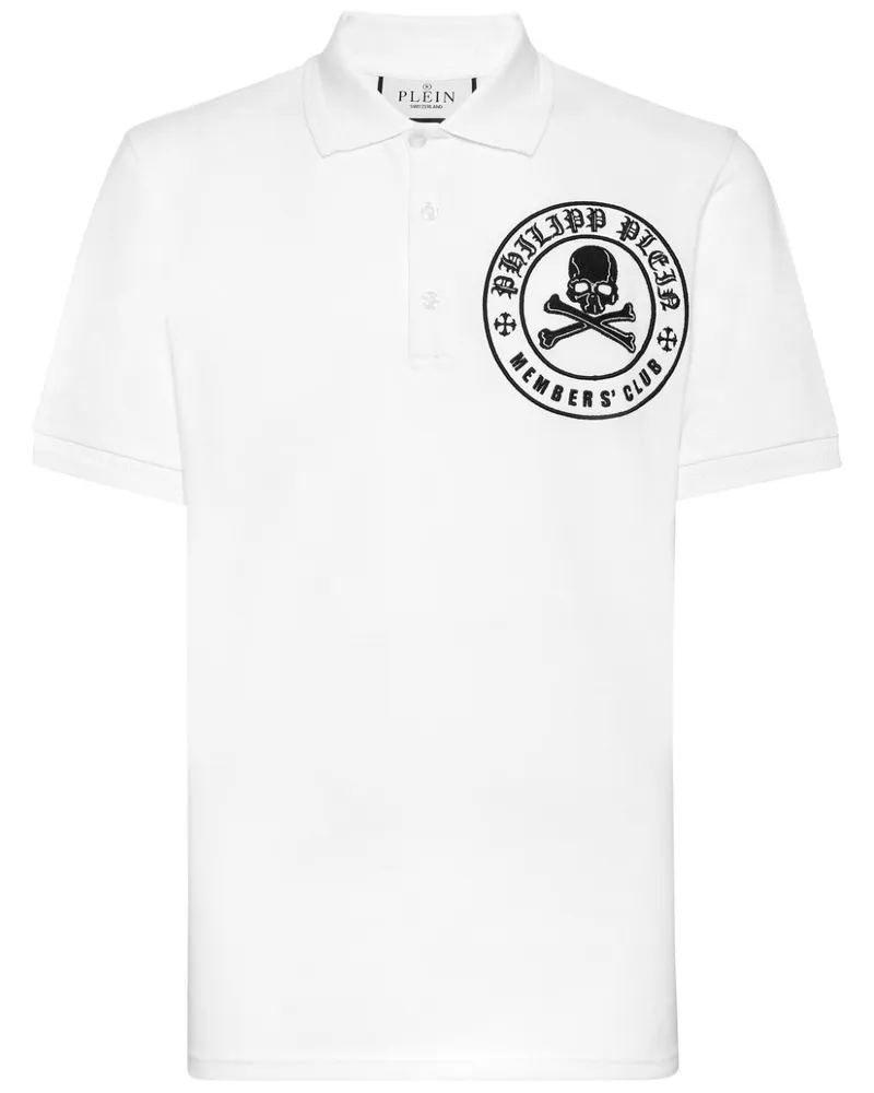 Philipp Plein Poloshirt mit Skull and Bones-Print - Weiß Weiß