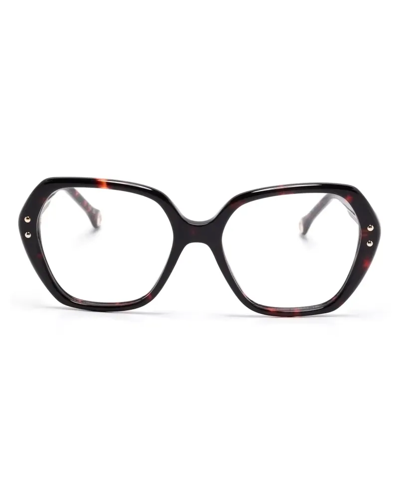 Carolina Herrera New York Brille mit geometrischem Gestell - Schwarz Schwarz