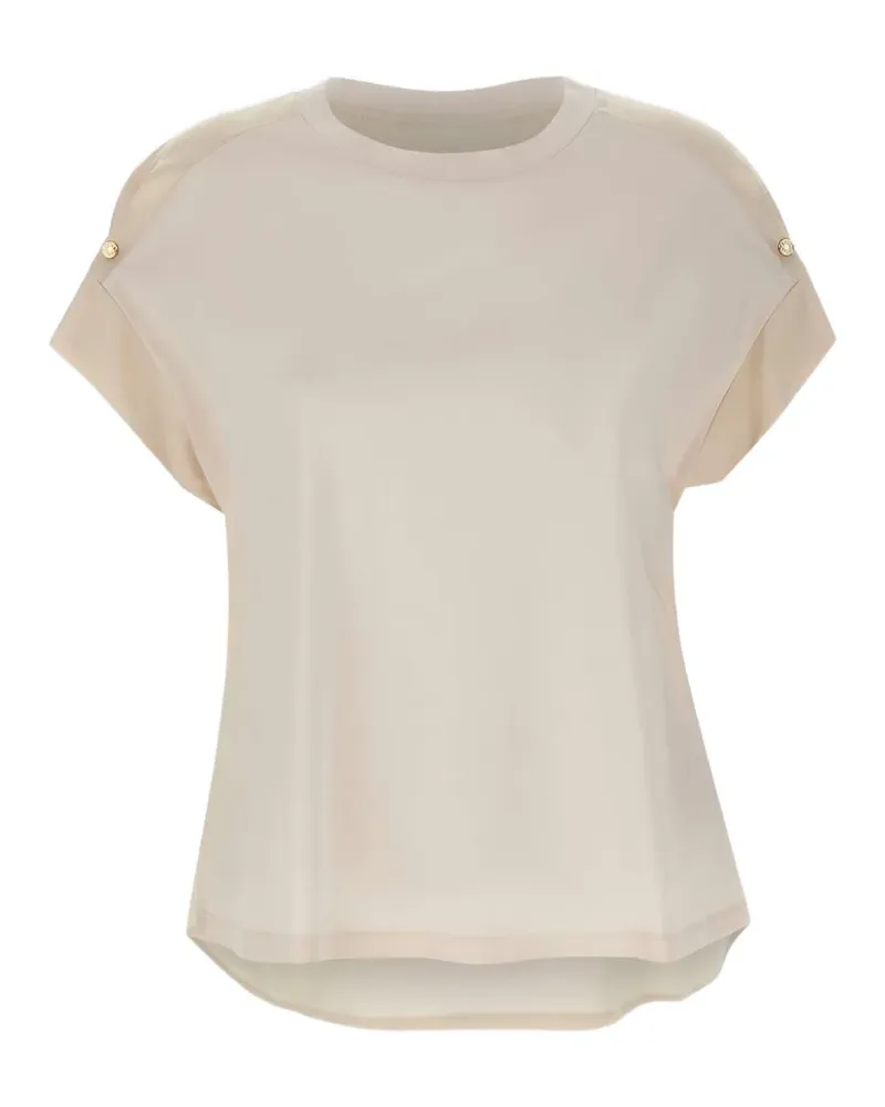 Elena Mirò T-Shirt mit Schmucksteinen - Weiß Weiß