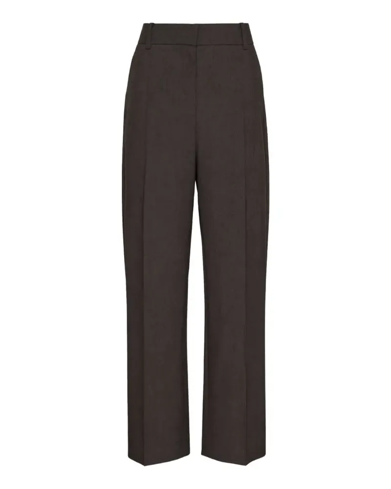 Lee Mathews Weite Myles High-Waist-Hose - Braun Braun