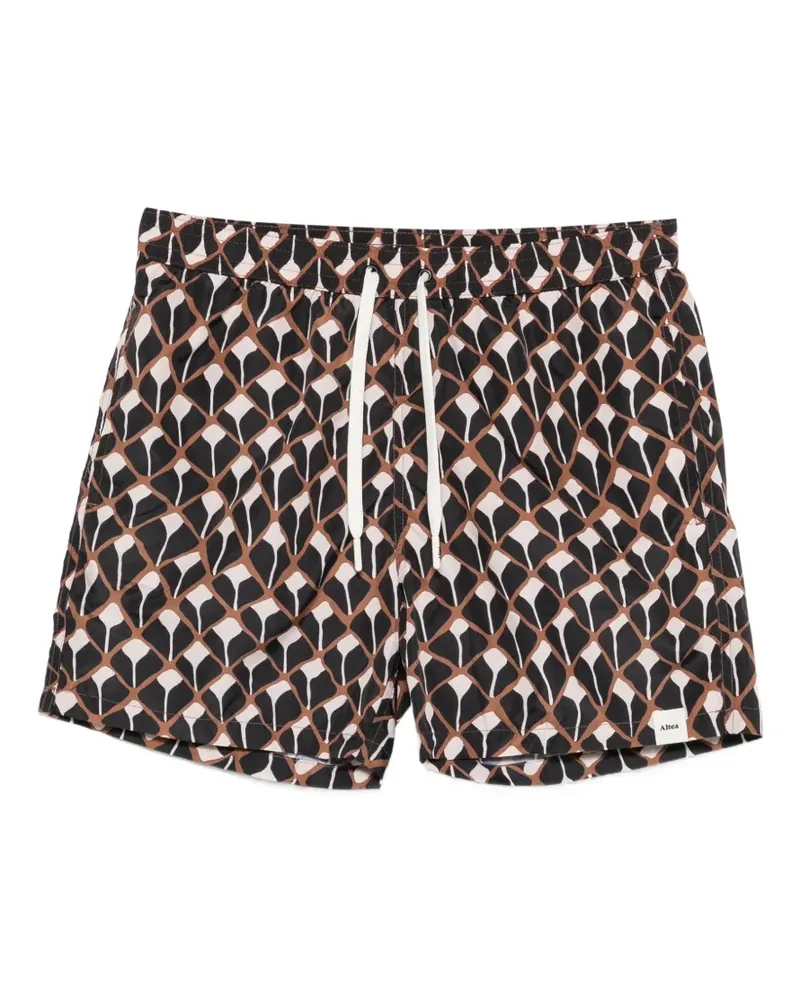 Altea geometric-print drawstring swim shorts - Schwarz Schwarz