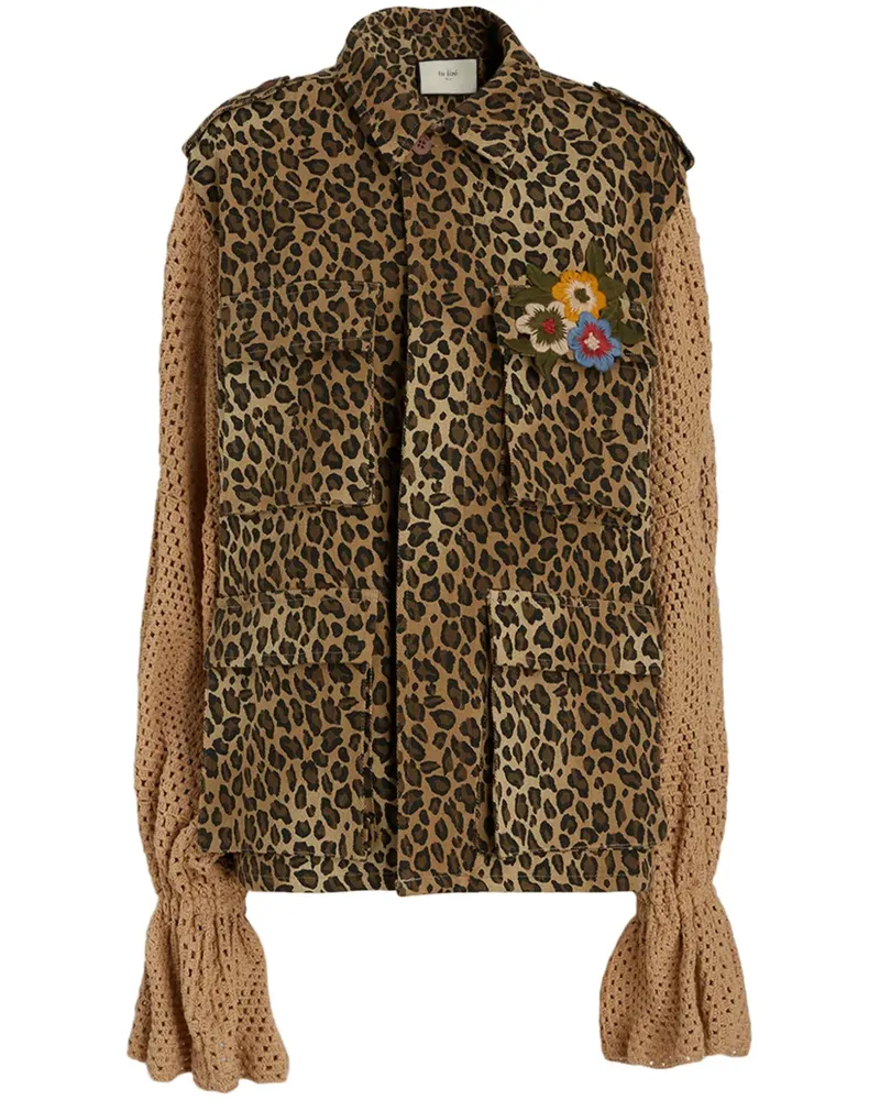 Tu Lizé Jacke mit Leoparden-Print - Braun Braun