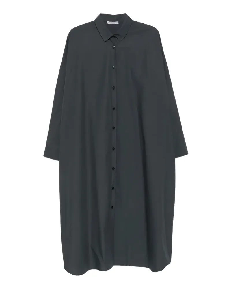 Dušan long-sleeve button-down midi dress - Grau Grau