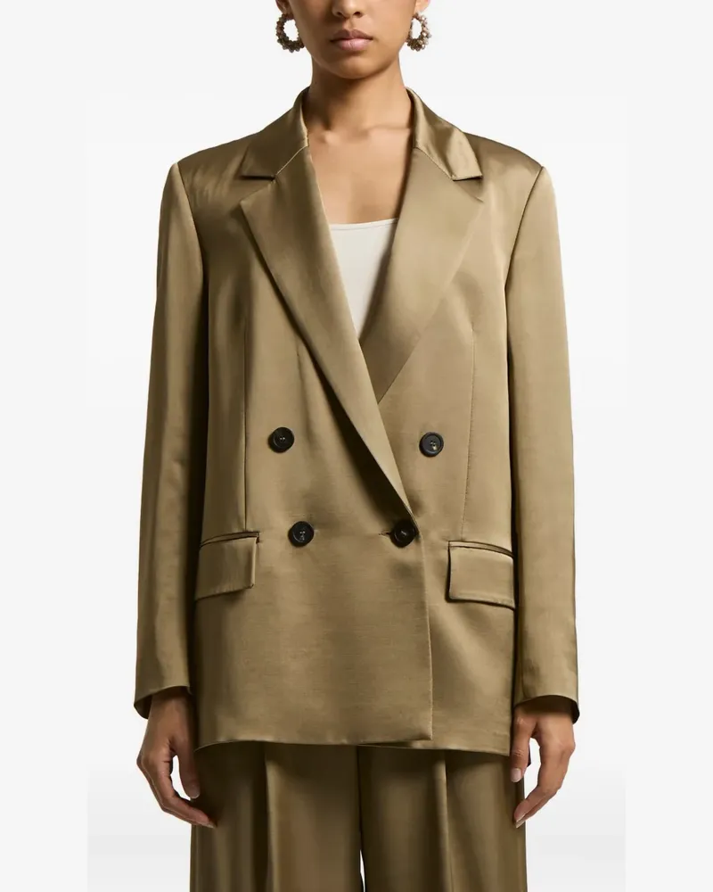 Peserico Doppelreihiger Blazer aus Satin - Grün Grün