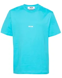 MSGM T-Shirt mit Logo-Print Blau