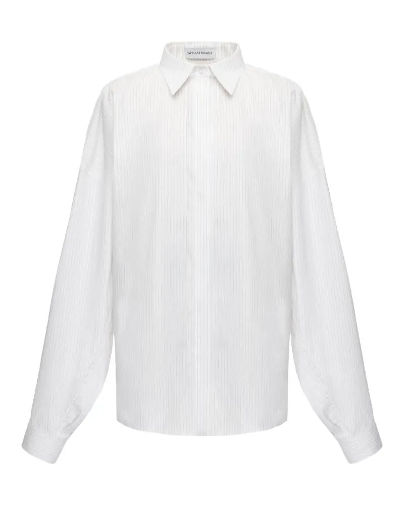 SITUATIONIST striped cotton shirt - Weiß Weiß