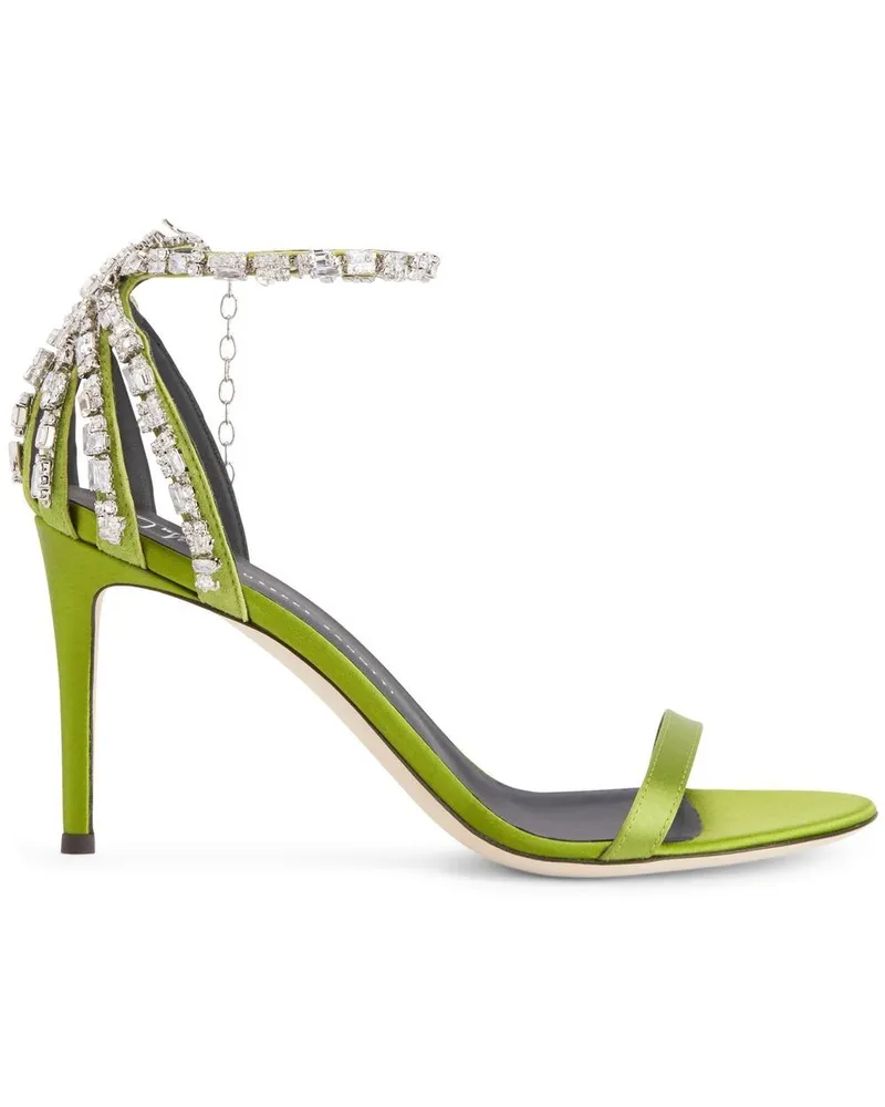 Giuseppe Zanotti Adele Sandalen mit Kristallen 85mm - Grün Grün