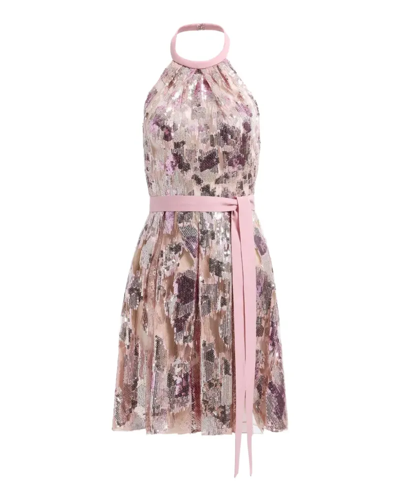 Elie Saab Kleid mit Pailletten - Rosa Rosa