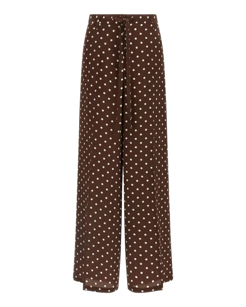 P.A.R.O.S.H. P.A.R.O H. Kordelzug-Hose mit Polka Dots - Braun Braun