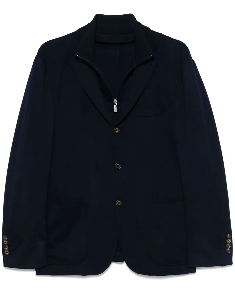 Eleventy Sakko im Layering-Look - Blau Blau