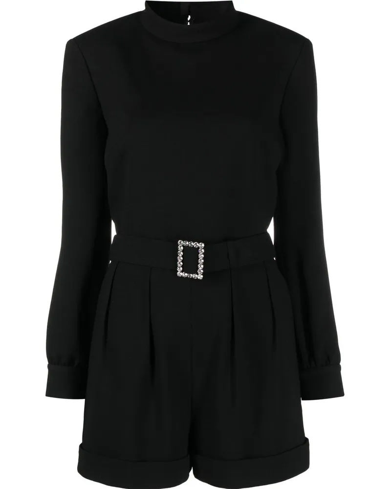 Saint Laurent Rückenfreier Playsuit - Schwarz Schwarz