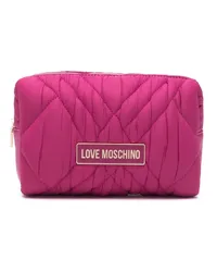 Moschino Kosmetiktasche mit Logo Rosa