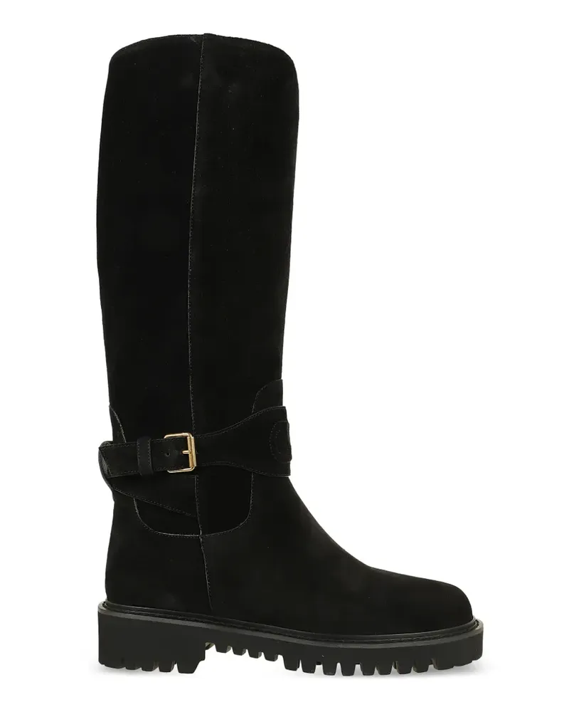 Valentino Garavani Vlogo signature split-leather boot 40mm - Schwarz Schwarz