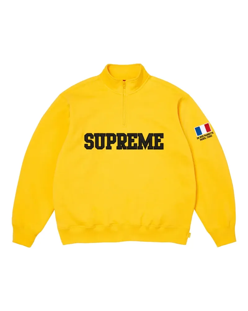 Supreme Being Flag Sweatshirt mit kurzem Reißverschluss - Gelb Gelb