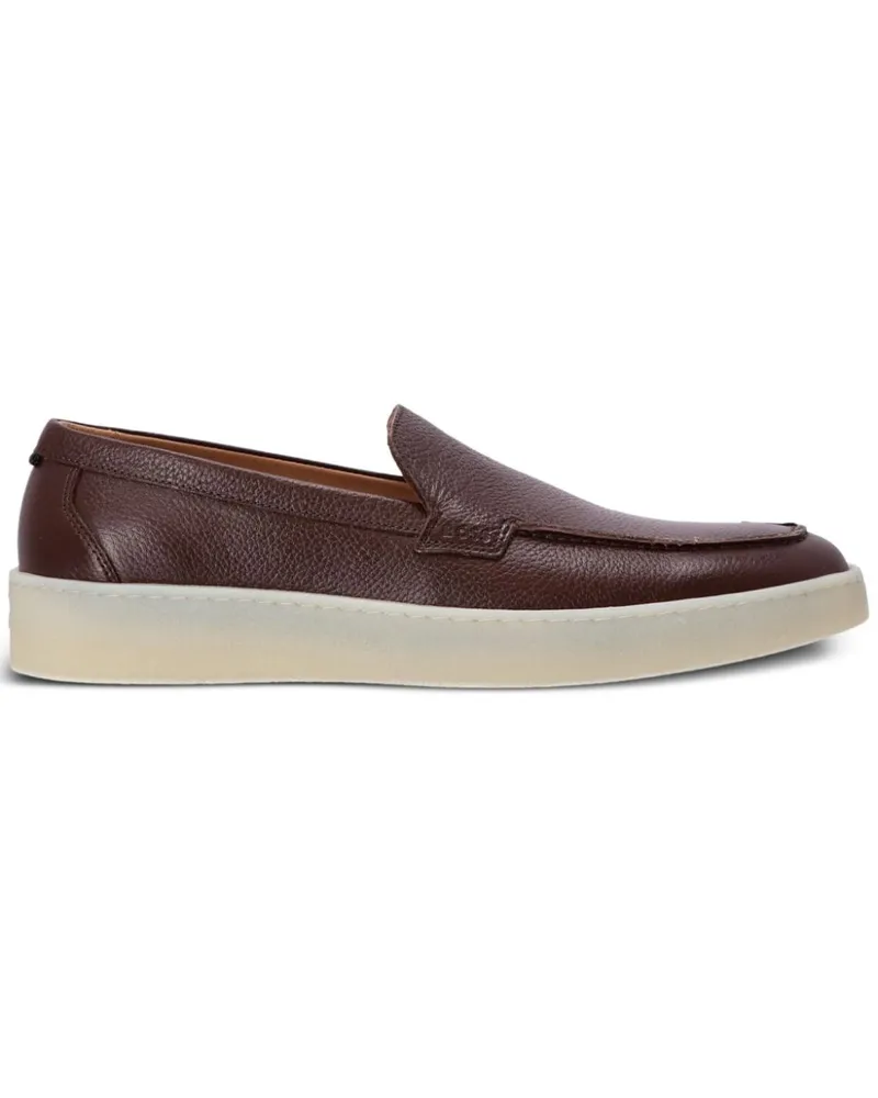 HUGO BOSS Clay Loafer mit Logo-Prägung Braun