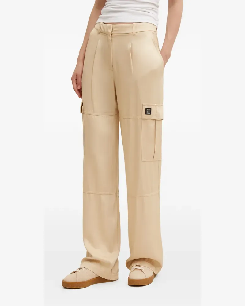 HUGO BOSS logo-appliqué cargo pants - Nude Nude