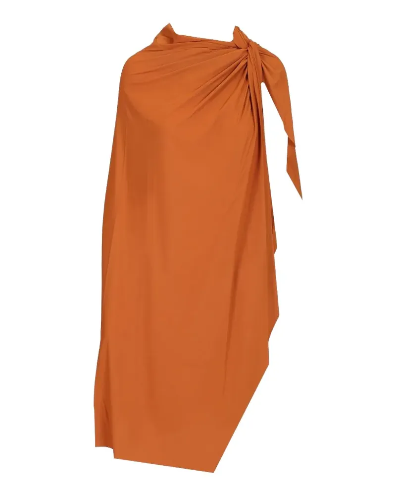 Amazuìn Milla knot-detail wrap skirt - Orange Orange