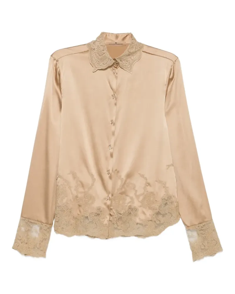 Ermanno Scervino Hemd mit Spitzenbesatz - Nude Nude