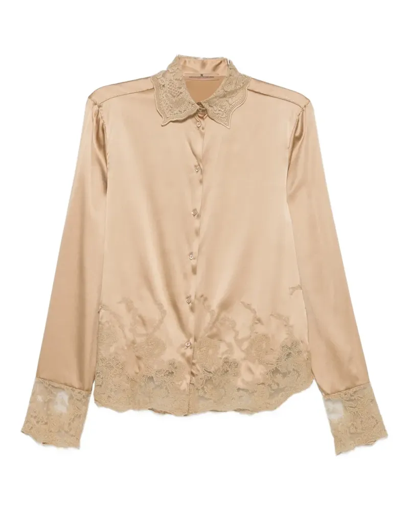 Ermanno Scervino Hemd mit Spitzenbesatz - Nude Nude