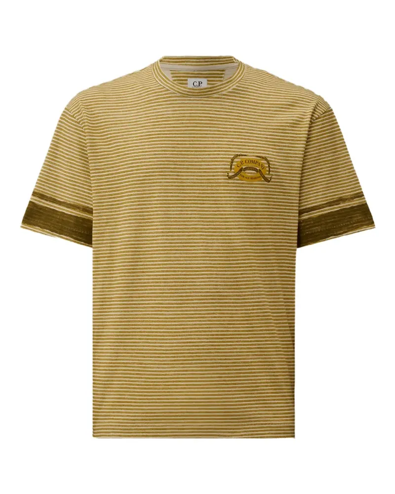 C.P. Company Gestreiftes T-Shirt - Grün Grün