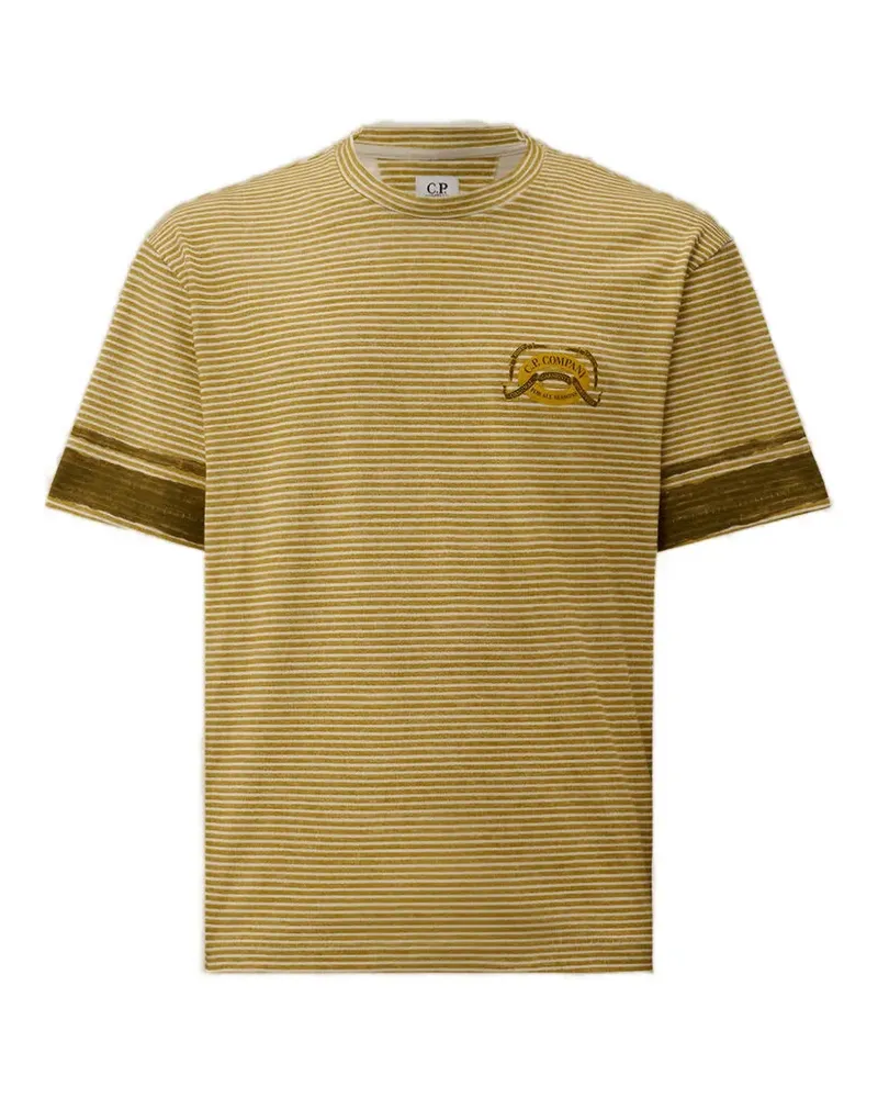 C.P. Company Gestreiftes T-Shirt - Grün Grün