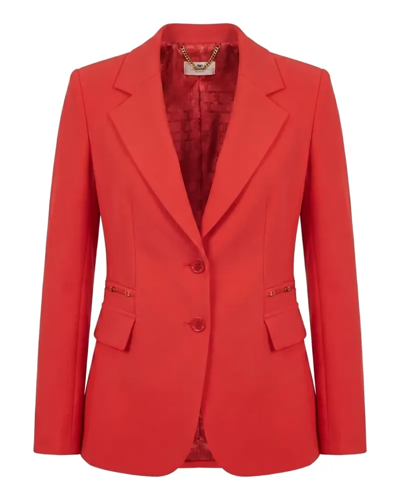 Elisabetta Franchi single-breasted notched-lapels blazer - Rot Rot
