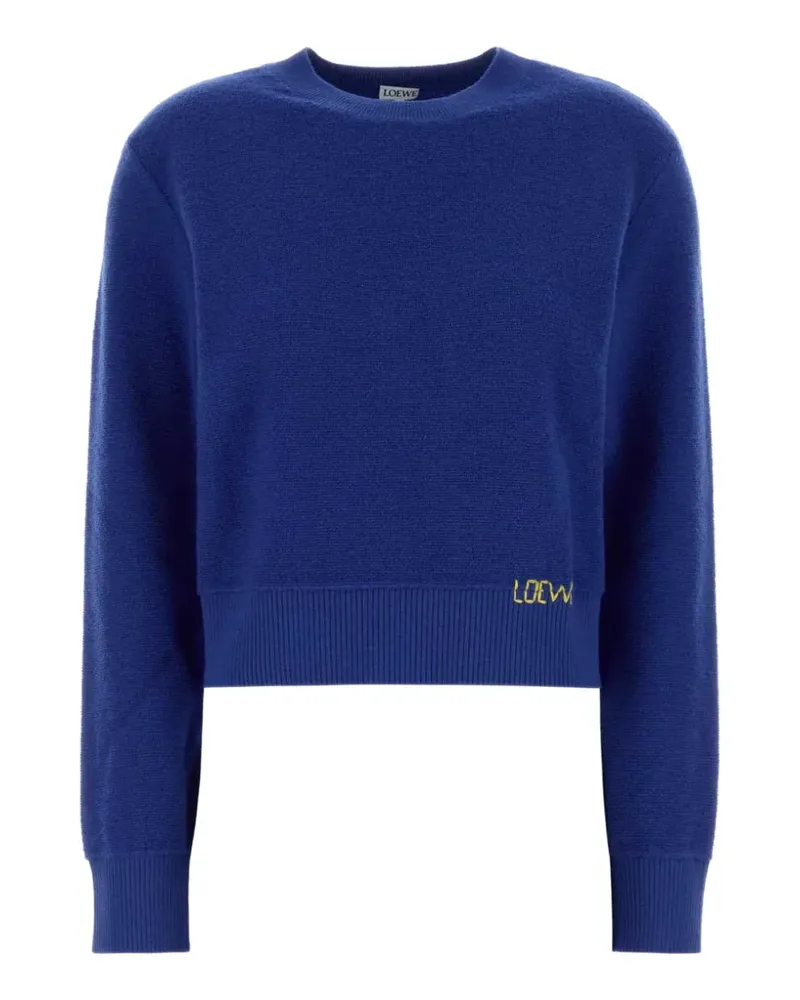Loewe Pullover mit Logo-Stickerei - Blau Blau