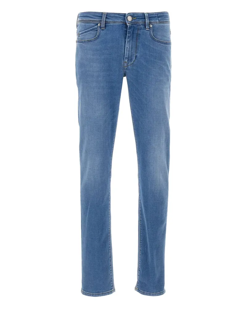 Re-HasH five-pocket logo-patch jeans - Blau Blau