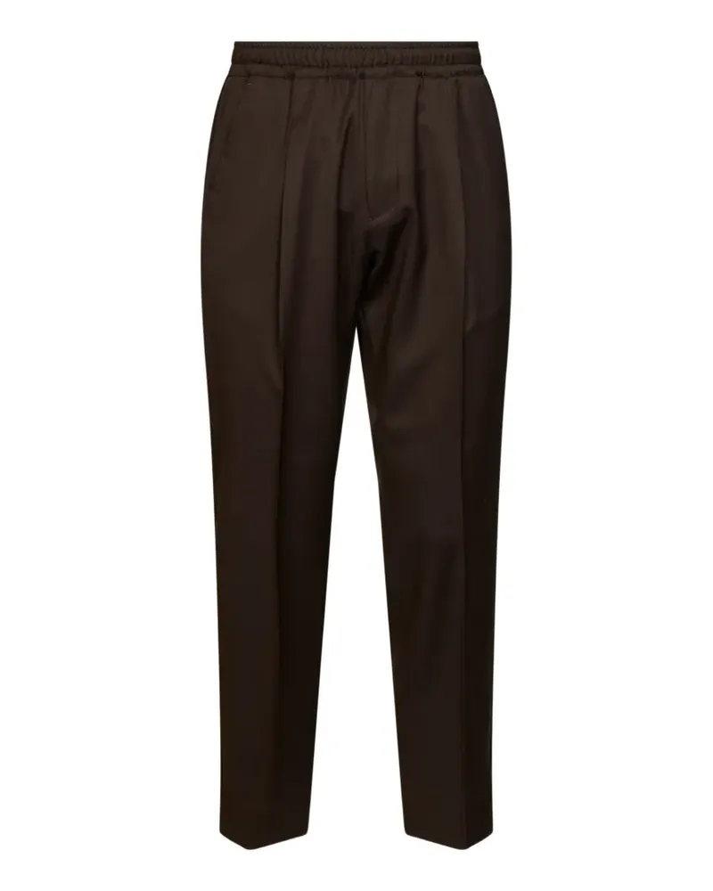 D4.0 Plissierte Tapered-Hose - Braun Braun