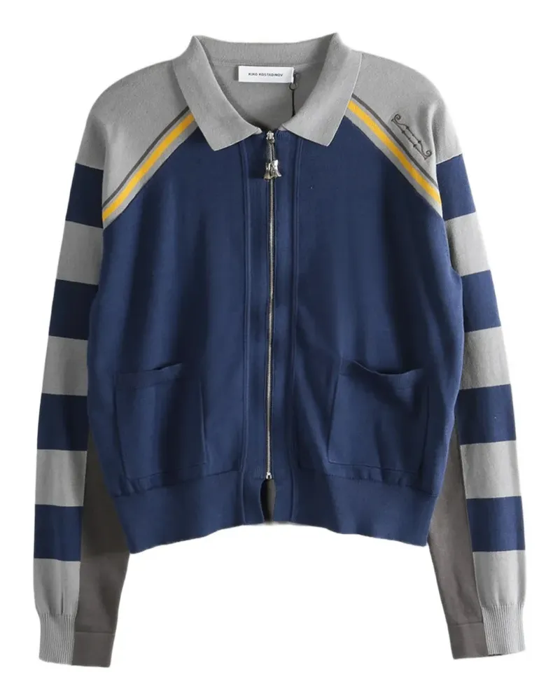 KIKO KOSTADINOV striped zip-up cardigan - Grau Grau