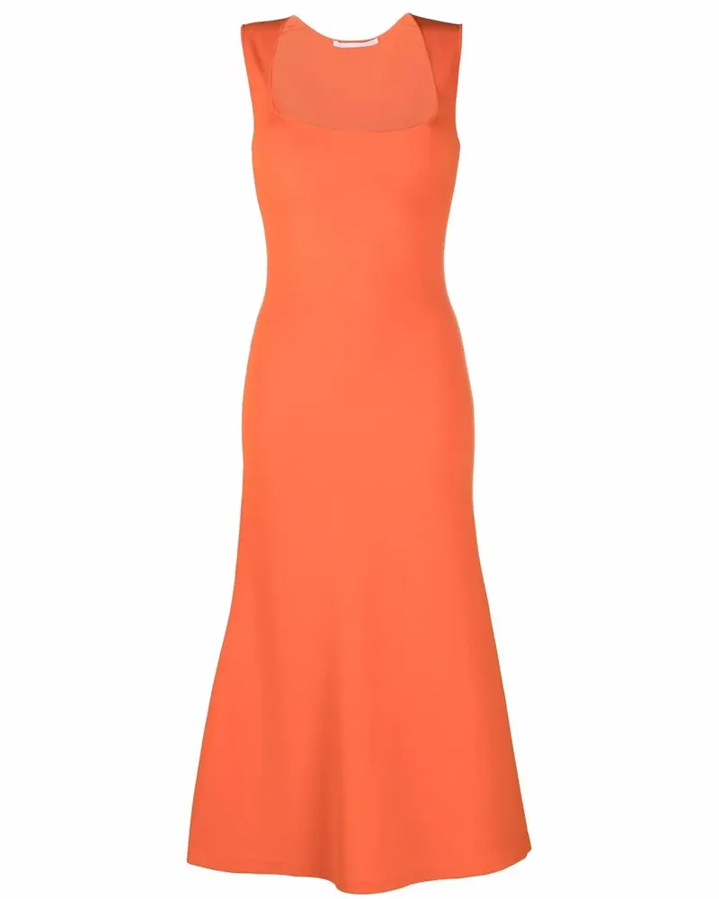 Stella McCartney Trägerkleid mit eckigem Ausschnitt - Orange Orange