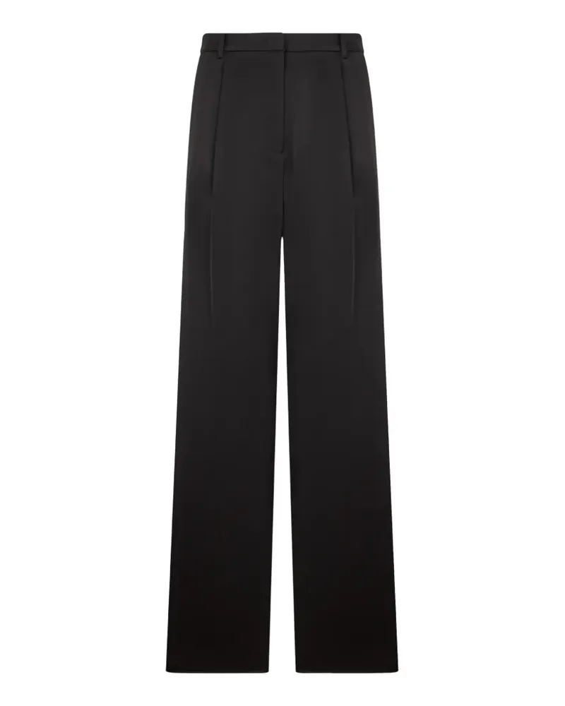 Emporio Armani Twill-Hose mit Bundfalten - Schwarz Schwarz