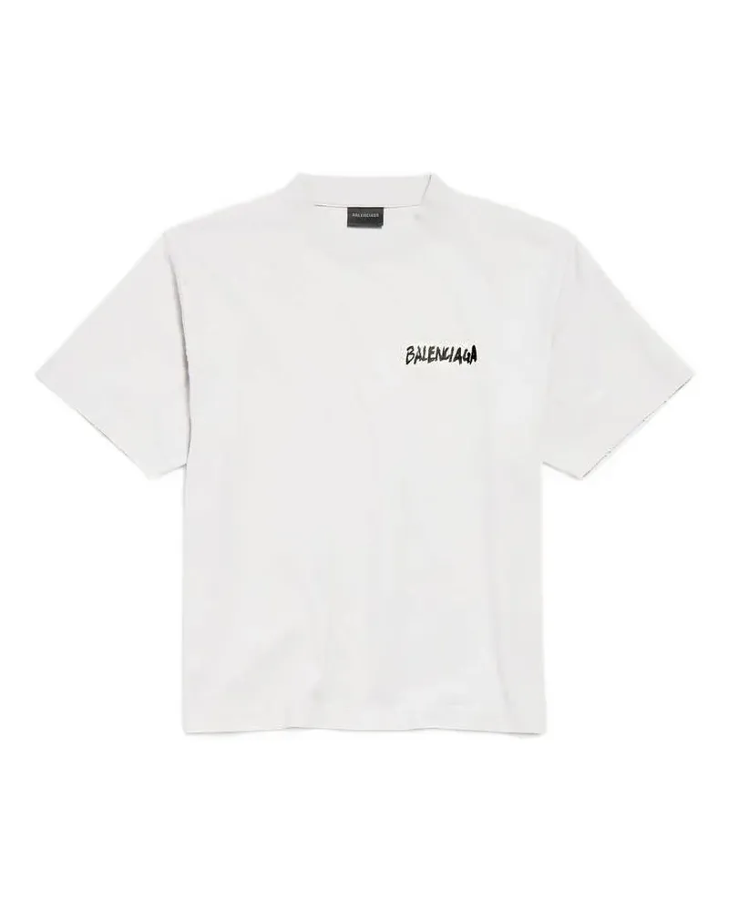 Balenciaga T-Shirt mit Logo - Nude Nude