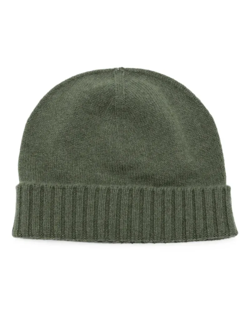 Malo ribbed-trim beanie hat - Grün Grün