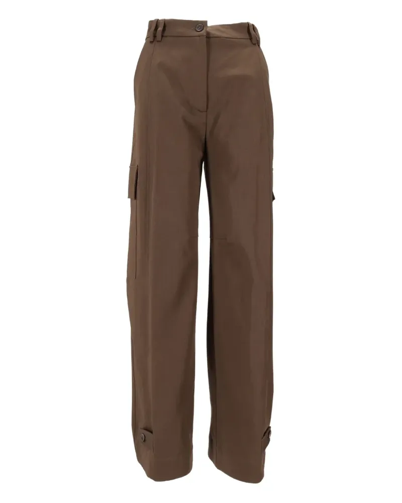 P.A.R.O.S.H. P.A.R.O H. cargo button trousers - Braun Braun