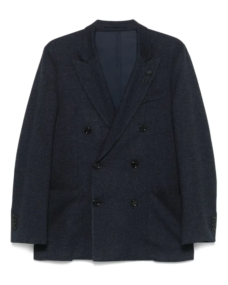 LARDINI Sakko aus Bouclé - Blau Blau