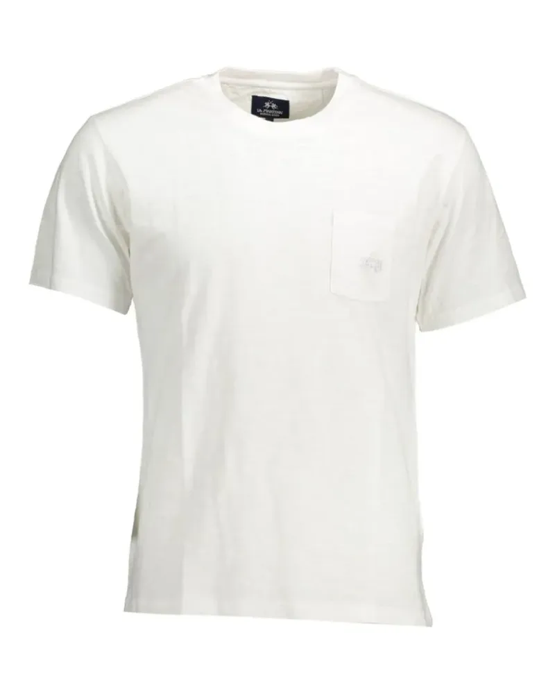 La Martina embroidered-logo pocket T-shirt - Nude Nude